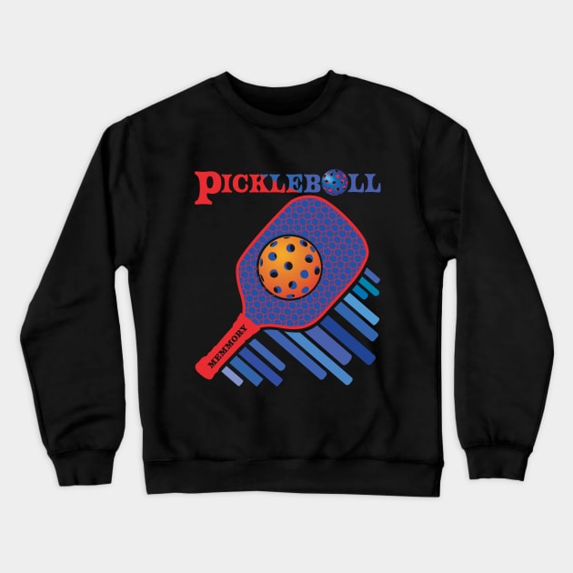 Pickleball Memory Crewneck Sweatshirt by PunnyPoyoShop